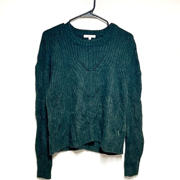 Madewell Charley Pullover Alpaca Blend Forest Green sweater oversize Sz XS - Picture 5 of 7
